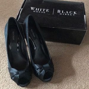 White House black market black heels, size 7 1/2